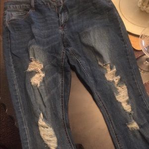 Charlotte Russe skinny distressed jeans
